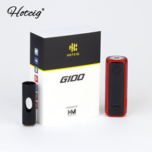 Load image into Gallery viewer, Original 100W Hotcig G100 TC Box MOD with 0.9-inch display Powered by single 18650/20700/21700 VS Hotcig RSQ No battery vape Mod