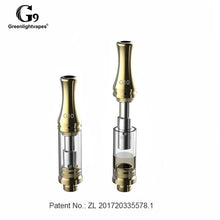 Load image into Gallery viewer, 5PCS/PACK Greenlightvapes G9 G10 CBD Atomizer Top Airflow 0.5ml Vape Cartridge Ceramic Coil Tank Vapor 510 Ecig for Prehead Pen