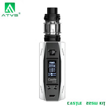 Load image into Gallery viewer, 225W Vape Kit ATVS Castle Smart TC Vape mod with 3ml Tank Top Filling Atomizer VS CAPTAIN PD18650 BOX MOd/aegis legend kit