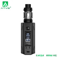 Load image into Gallery viewer, 225W Vape Kit ATVS Castle Smart TC Vape mod with 3ml Tank Top Filling Atomizer VS CAPTAIN PD18650 BOX MOd/aegis legend kit