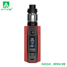Load image into Gallery viewer, 225W Vape Kit ATVS Castle Smart TC Vape mod with 3ml Tank Top Filling Atomizer VS CAPTAIN PD18650 BOX MOd/aegis legend kit