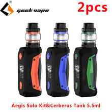 Load image into Gallery viewer, 2pcs Geekvape Aegis Solo Kit Vape Electronic Cigarette Mod with  5.5ml Cerberus Tank atomizer 18650 E Cigarette Vaporizer Kit